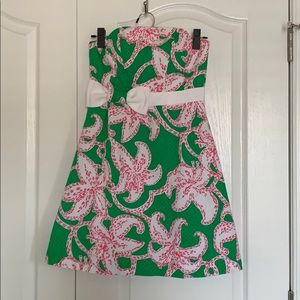 Lilly Pulitzer strapless dress with bow